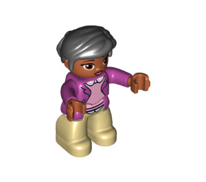 LEGO Woman with Magenta top Duplo Figure