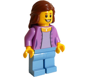 LEGO Vrouw met Medium Lavendel Jasje Minifiguur