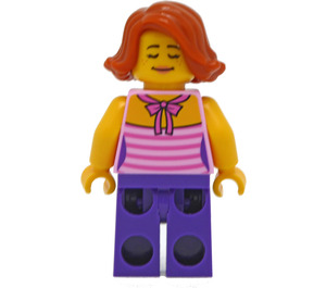 LEGO Woman with Pink Striped Top Minifigure