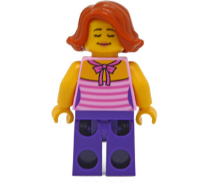 LEGO Woman avec Pink Striped Haut Figurine