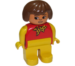 LEGO Mujer con Polka Dot Bufanda Figura Duplo