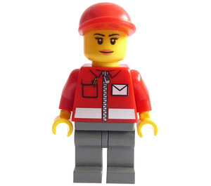 LEGO Woman met Rood Jacket minifiguur
