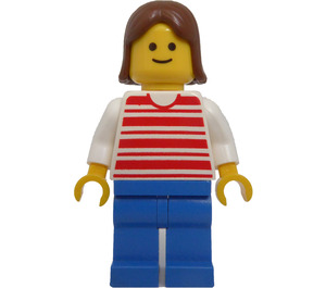 LEGO Woman with Red Lines Top Minifigure