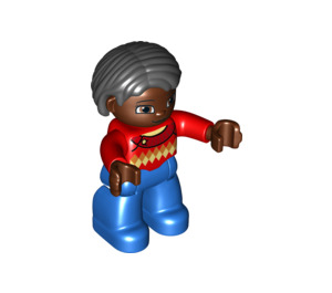 LEGO Woman mit rot oben Duplo Abbildung