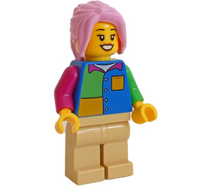 LEGO Kvinde med Firkant Sweatshirt i Several Colors Minifigur