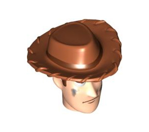 LEGO Woody Head with Dirt Stains and Hat (87768)