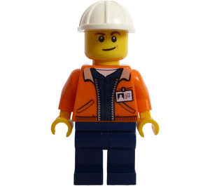 LEGO Worker met Nametag minifiguur