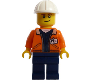 LEGO Worker met Nametag Minifiguur