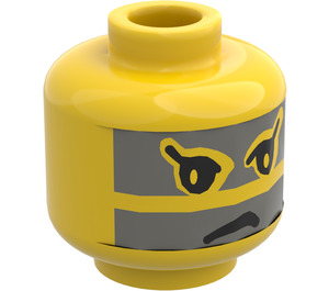 LEGO Yellow Achu Head (Safety Stud) (3626)