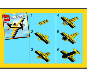 LEGO Yellow Airplane 7808 Instructies