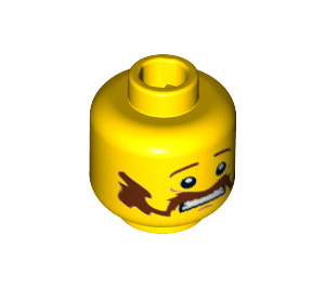 LEGO Geel Alien Conquest Farmer Hoofd (Verzonken Solid Stud) (14429 / 96161)