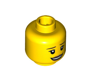 LEGO Gelb Tier Control Officer Minifigure Kopf (Einbau-Vollbolzen) (3626 / 24625)