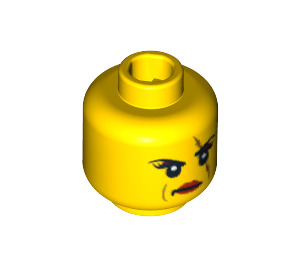 LEGO Gelb Ann Lee Kopf (Sicherheitsbolzen) (10588 / 15251)