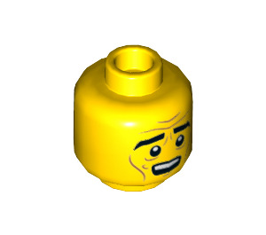 LEGO Yellow Apocalypseburg Abe Minifigure Head (Recessed Solid Stud) (3626 / 50027)