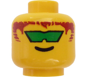 LEGO Gelb Aquanaut 2 Kopf (Sicherheitsbolzen) (3626)