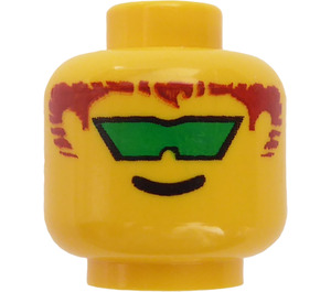 LEGO Yellow Aquanaut 2 Head (Safety Stud) (3626)