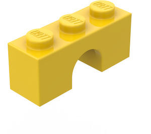 LEGO Żółty Łuk 1 x 3 (4490)