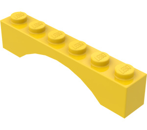 LEGO Žlutá Klenba 1 x 6 Průběžný luk (3455)