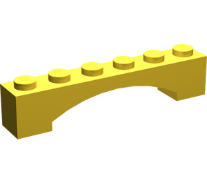 LEGO Geel Boog 1 x 6 Verhoogde boog (92950)