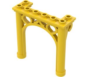 LEGO Żółty Łuk 2 x 6 x 5 Ornamented (2145)