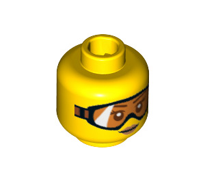 LEGO Yellow Arctic Explorer, Female Minifigure Head (Recessed Solid Stud) (17508 / 18355)