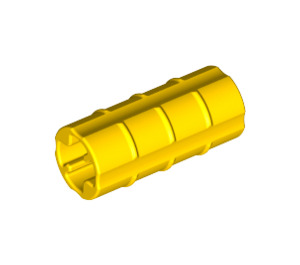 LEGO Yellow Axle Connector (Ridged with 'x' Hole) (6538)