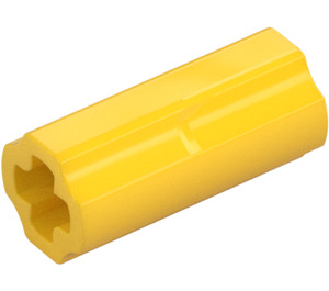 LEGO Yellow Axle Connector (Smooth with 'x' Hole) (59443)