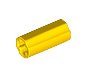 LEGO Yellow Axle Connector (Smooth with 'x' Hole) (59443)