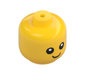 LEGO Жълто Бебе Глава с Smile с Шия (26556 / 35666)