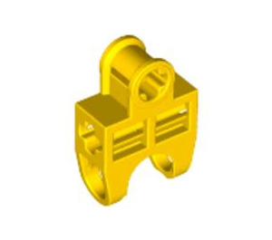 LEGO Yellow Ball Connector with Perpendicular Axleholes and Vents and Side Slots (32174)