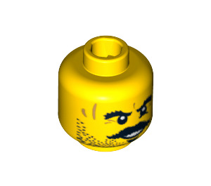 LEGO Gelb Bandit Kopf (Sicherheitsbolzen) (3626 / 99275)
