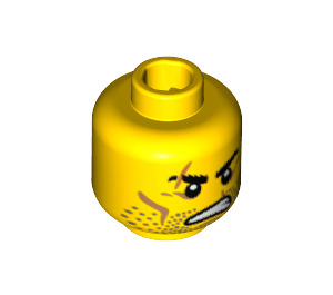 LEGO Yellow Barbarian Head (Recessed Solid Stud) (3626 / 14627)