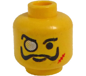 LEGO Yellow Baron Von Barron Head (Safety Stud) (3626)