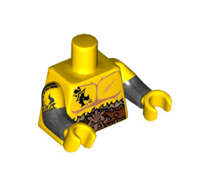 LEGO Yellow Battle Dwarf Minifig Torso (973 / 16360)