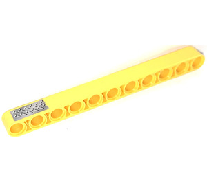 LEGO Yellow Beam 11 with Metallic Flake Pattern Sticker (32525)