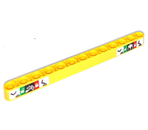 LEGO Geel Balk 13 met Kraan Instructions Links & Rechtsaf Sticker (41239)
