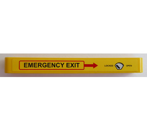 LEGO Yellow Beam 9 with Emergency Exit (Right) Sticker (40490)