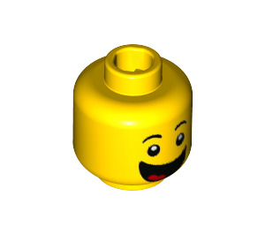 LEGO Yellow Birthday Cake Guy Minifigure Head (Recessed Solid Stud) (3626 / 38219)