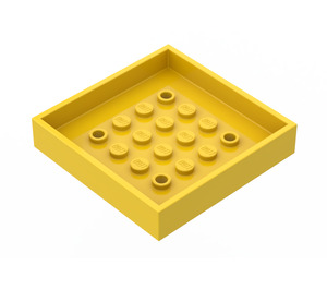 LEGO Gelb Box 6 x 6 Unterseite