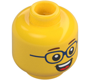 LEGO Yellow Boy Camper with Backpack Minifigure Head (Recessed Solid Stud) (3626 / 39135)