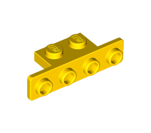 LEGO Jaune Support 1 x 2 - 1 x 4 avec coins arrondis (2436 / 10201)