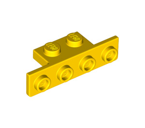 LEGO Gelb Halterung 1 x 2 - 1 x 4 mit abgerundeten Ecken und quadratischen Ecken (28802)
