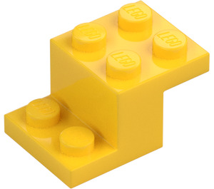 LEGO Yellow Bracket 2 x 3 with Plate and Step without Bottom Stud Holder (18671)