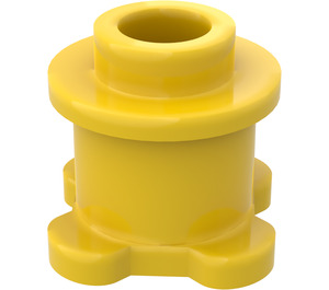 LEGO Yellow Brick 1 x 1 x 0.7 Round with Flower Base (33286)