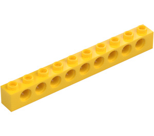 LEGO Jaune Brique 1 x 10 avec des trous (2730)