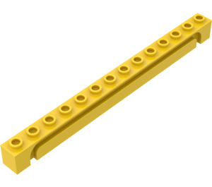 LEGO Jaune Brique 1 x 14 avec rainure (4217)