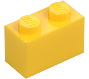 LEGO Žlutá Kostka 1 x 2 se spodní trubičkou (3004 / 93792)