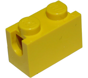 LEGO Jaune Brique 1 x 2 avec Digger Seau Bras Titulaire (3317)