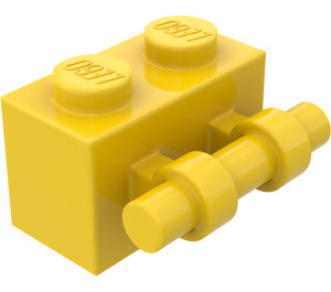 LEGO Žlutá Kostka 1 x 2 s Rukojeť (30236)