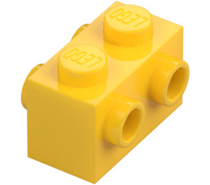 LEGO Jaune Brique 1 x 2 avec Tenons sur Côtés opposés (52107)